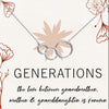 925 Sterling Silver Interlocking Infinity 3 Generations Circle Necklace Gift for Women Teen