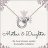 925 Sterling Silver Cubic Zirconia Interlocking Double Circles Pendant Necklace With Gift Card for Women