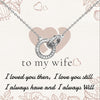 925 Sterling Silver Cubic Zirconia Interlocking Double Circles Pendant Necklace With Gift Card for Women