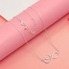 925 Sterling Silver Infinity Love Heart Shape Pendant Necklace With Gift Card for Women Teen and Girls