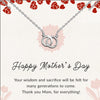 925 Sterling Silver Cubic Zirconia Interlocking Infinity Double Circle Pendant Necklace With Gift Card for Women Teen