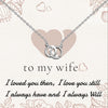 925 Sterling Silver Cubic Zirconia Interlocking Infinity Double Circle Pendant Necklace With Gift Card for Women Teen