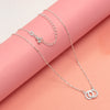 925 Sterling Silver Cubic Zirconia Interlocking Infinity Double Circle Pendant Necklace With Gift Card for Women Teen