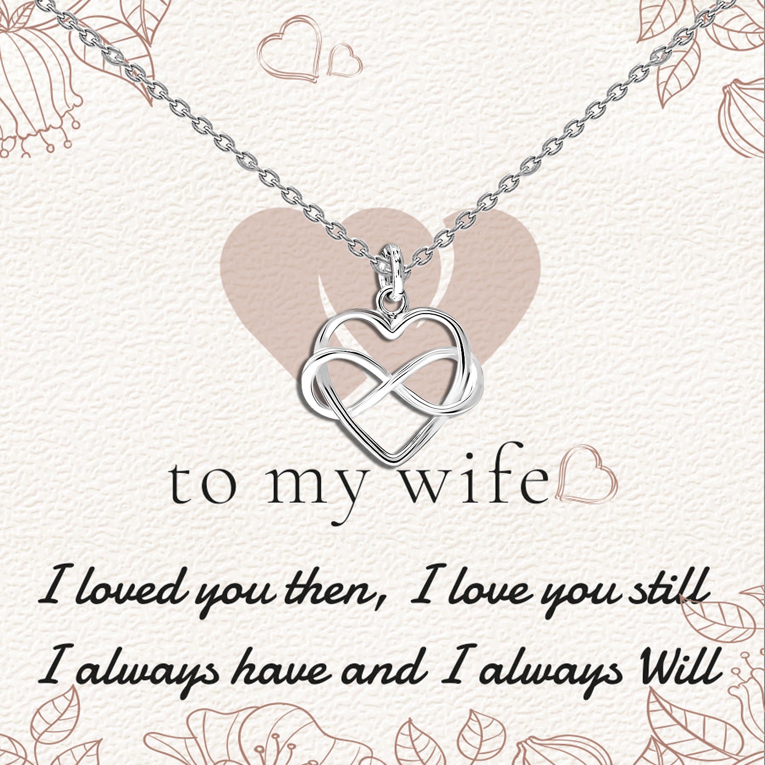 925 Sterling Silver Infinity Love Knot Heart Shape Pendant Necklace With Gift Card for Women Teen and Girls