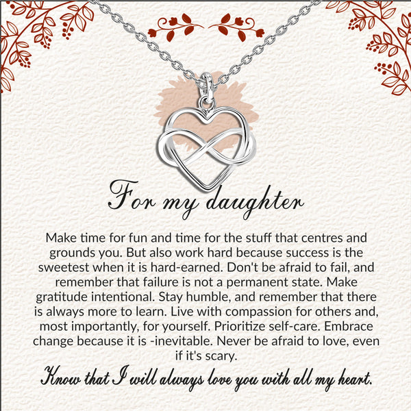 925 Sterling Silver Infinity Love Knot Heart Shape Pendant Necklace With Gift Card for Women Teen and Girls