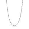925 Sterling Silver Hypoallergenic Double Paperclip Links Chain & Popcorn Chain Necklace for Women