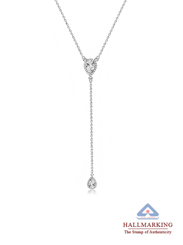 Double CZ Lariat Y-Necklace