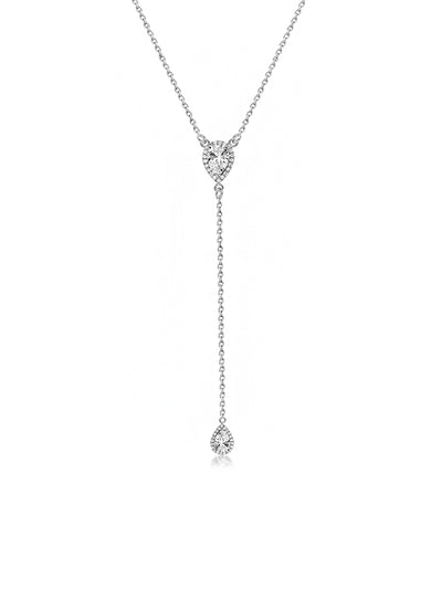 Double CZ Lariat Y-Necklace
