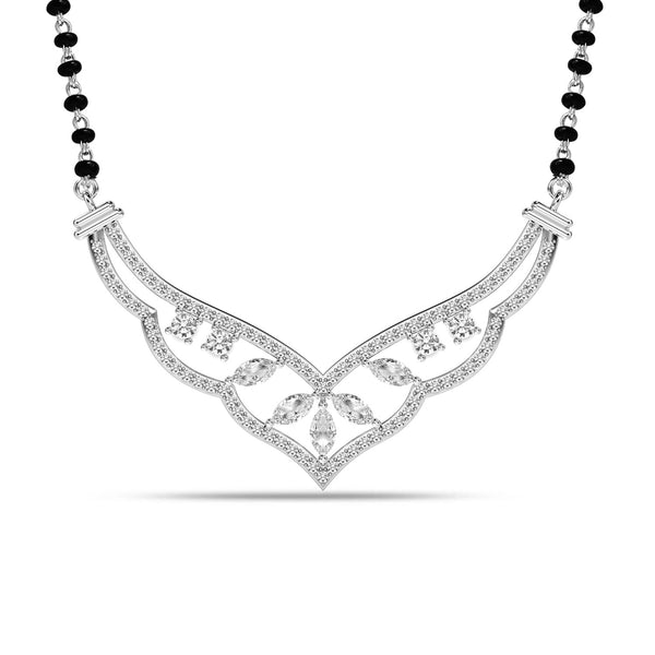 925 Sterling Silver Crown style Mangalsutra for Women