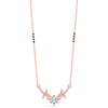 925 Sterling Silver Rose Gold Plated Love Bouquet Mangalsutra for Women