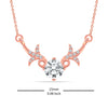 925 Sterling Silver Rose Gold Plated Love Bouquet Mangalsutra Necklace for Women
