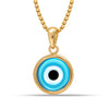 925 Sterling Silver 14K Gold Plated Blue Evil Eye Protection Pendant Necklace for Women