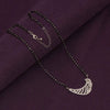 925 Sterling Silver Cubic Zirconia Flower Mangalsutra for Women