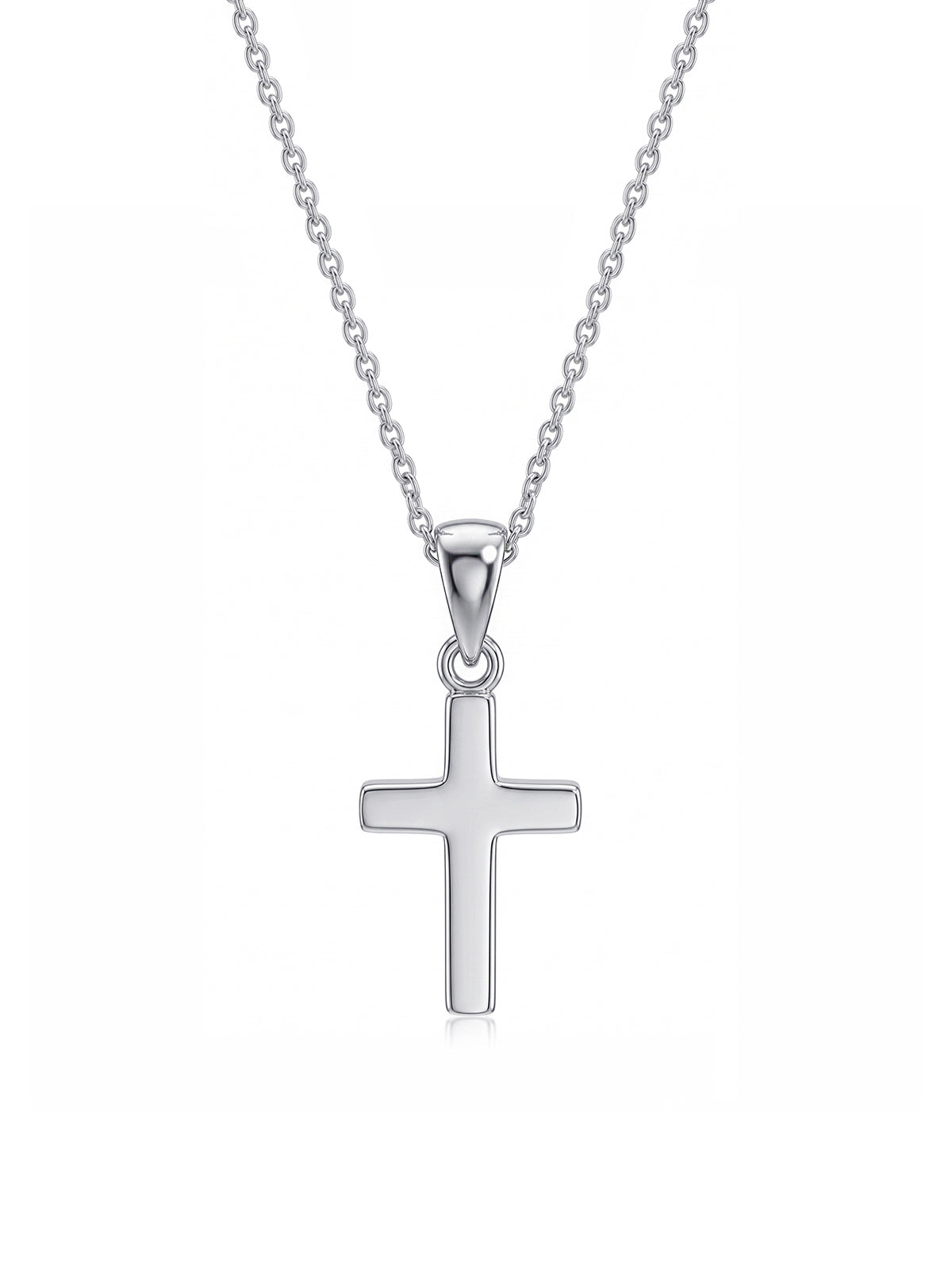 Silver Classic Cross Pendant Necklace