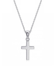 Silver Classic Cross Pendant Necklace
