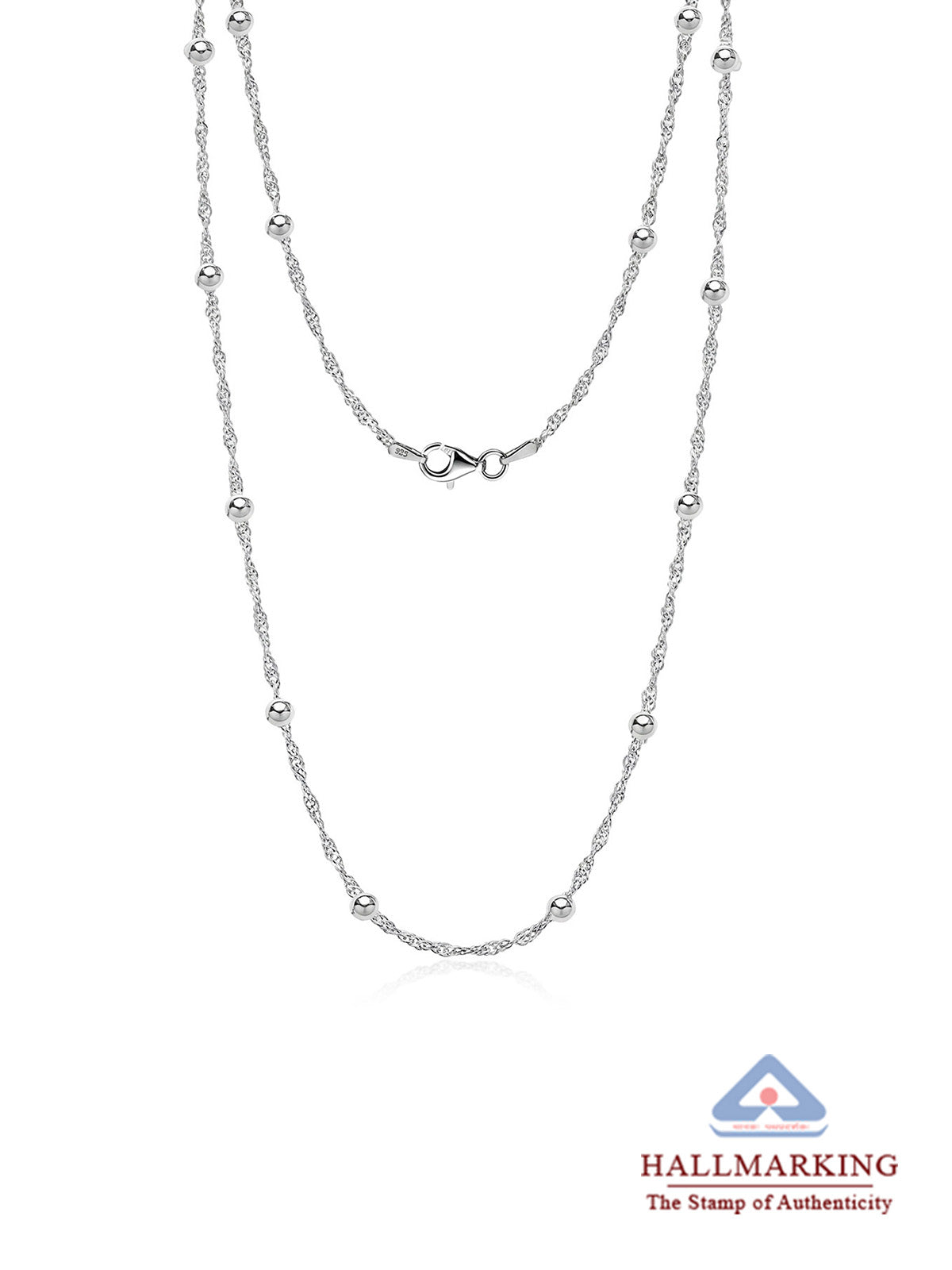 Rhodium Station Necklace
