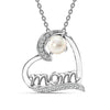 925 Sterling Silver Mom Love Heart Birthstone Pendant Necklace for Women