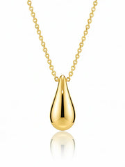 Golden Glow Teardrop Pendant Necklace