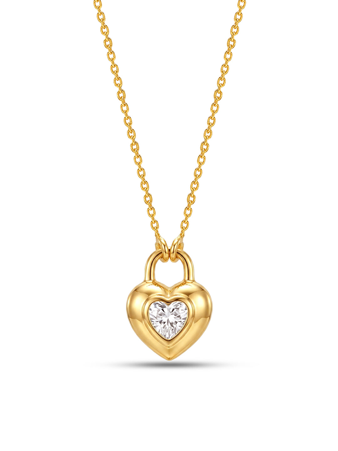 Golden Embrace Heart Pendant Necklace