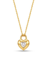 Golden Embrace Heart Pendant Necklace