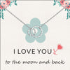 LeCalla 925 Sterling Silver Interlocking Double Circle Necklace With Gift Card For Women