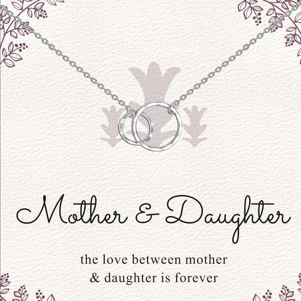 LeCalla 925 Sterling Silver Interlocking Double Circle Necklace With Gift Card For Women