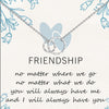 LeCalla 925 Sterling Silver Interlocking Double Circle Necklace With Gift Card For Women
