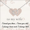 LeCalla 925 Sterling Silver Interlocking Double Circle Necklace With Gift Card For Women