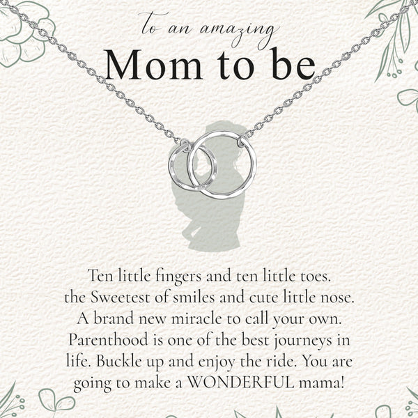 LeCalla 925 Sterling Silver Interlocking Double Circle Necklace With Gift Card For Women
