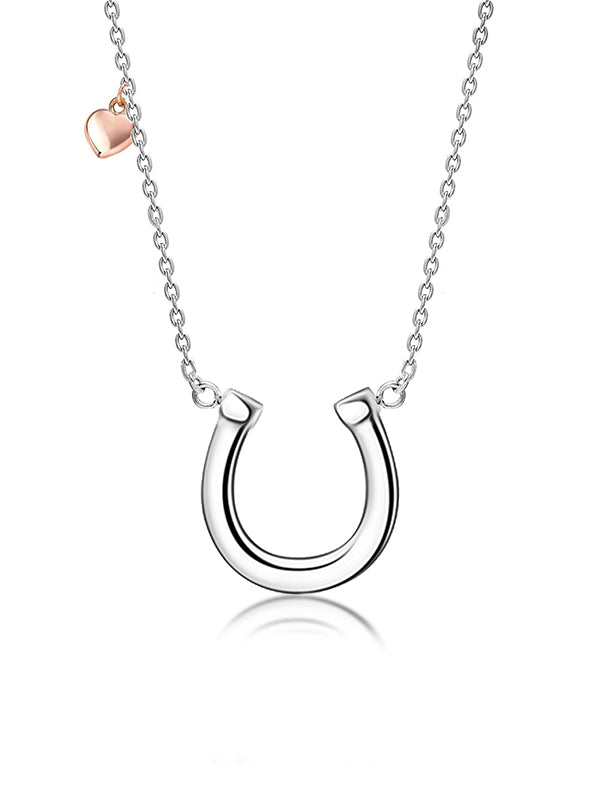 14K Rose Gold Rosabella Horseshoe Necklace