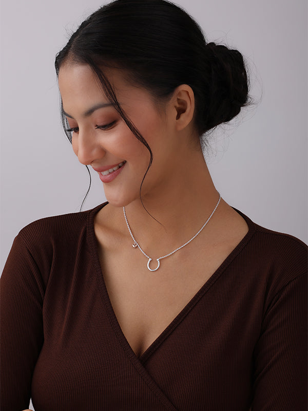14K Rose Gold Rosabella Horseshoe Necklace