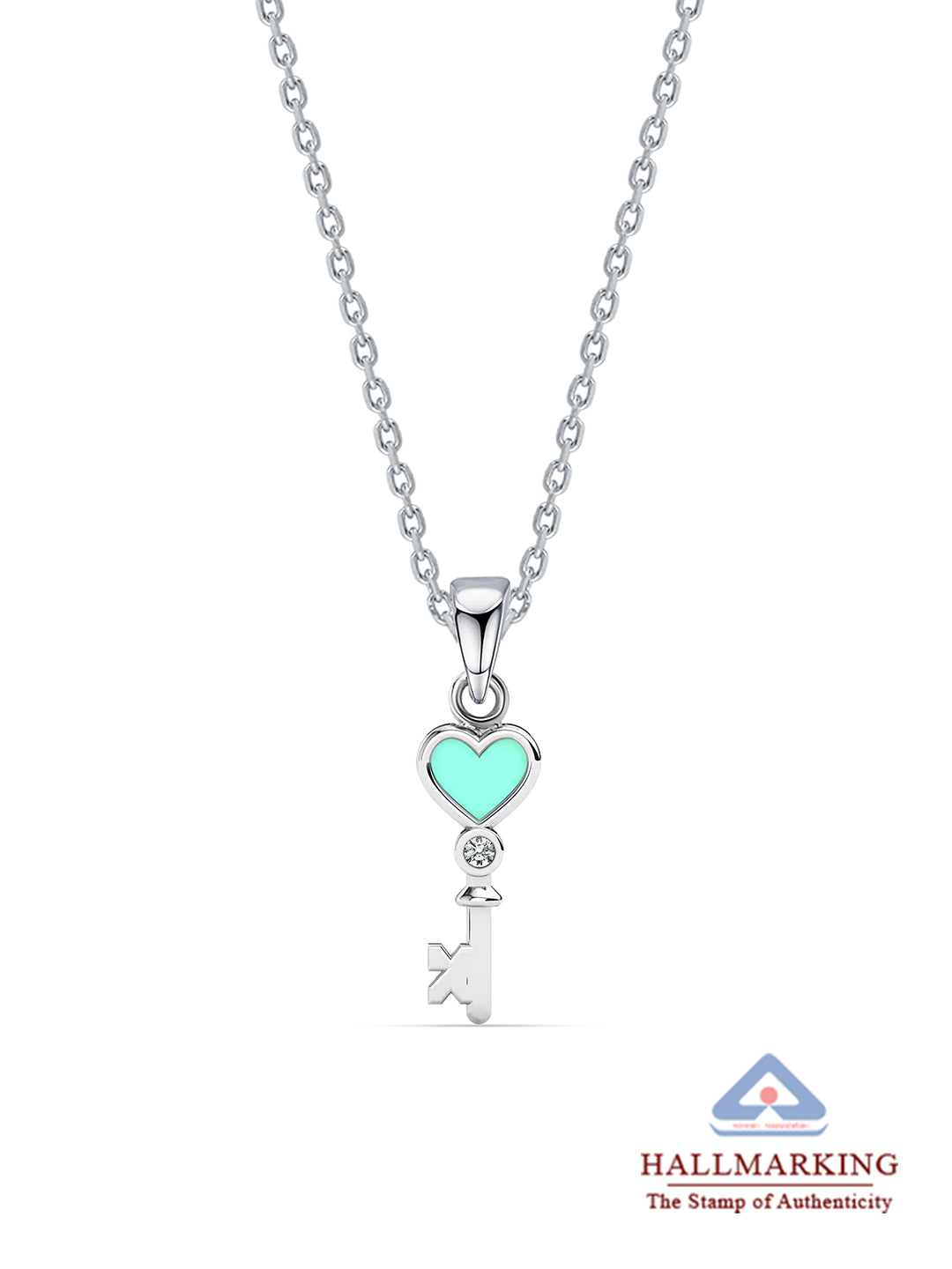 Tiny Heart Enamel Necklace for Kids