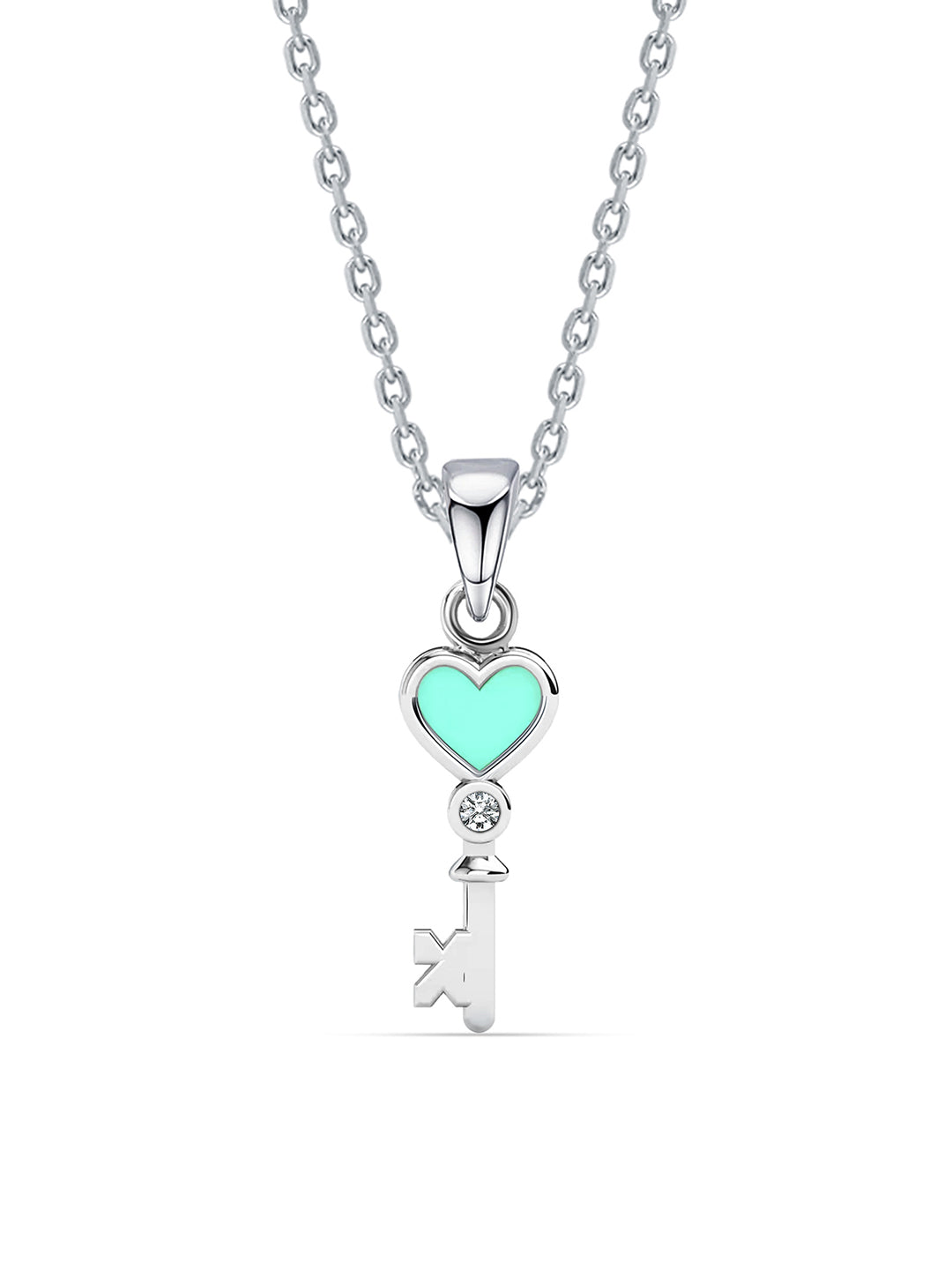 Tiny Heart Enamel Necklace for Kids