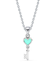 Tiny Heart Enamel Necklace for Kids
