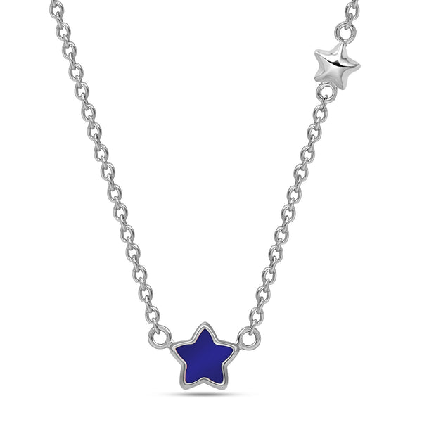 925 Sterling Silver Star Shape Pendant Necklace for 4 and above Years Children | Gifts for Kids