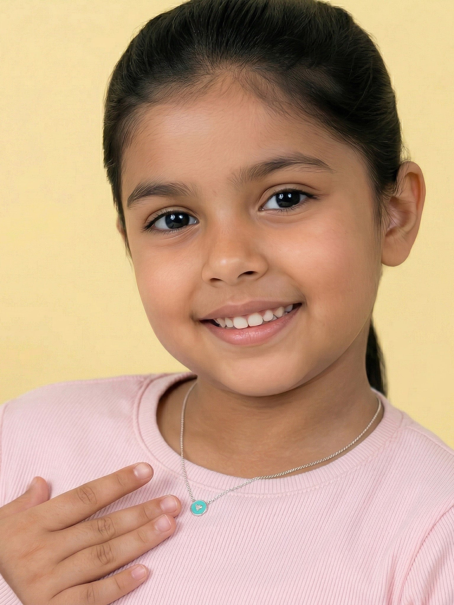 Simple Heart Pendant Necklace for Kids