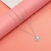925 Sterling Silver Adjustable Sparkling CZ Love-Knot Pendant Necklace With Gift Card for Women