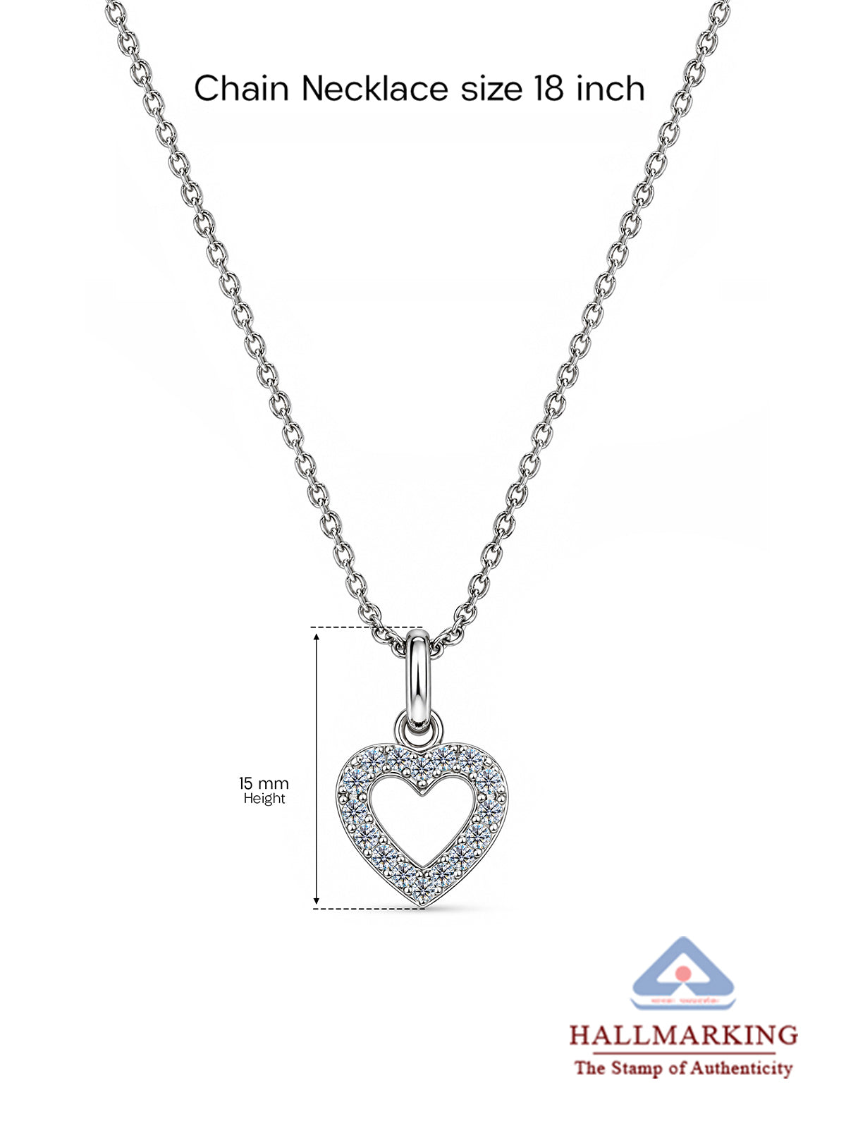 Open Heart CZ Necklace