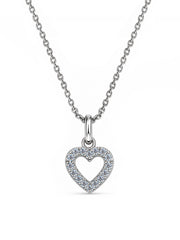 Open Heart CZ Necklace