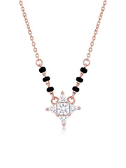 Rose Gold Crystal Star Pendant Mangalsutra