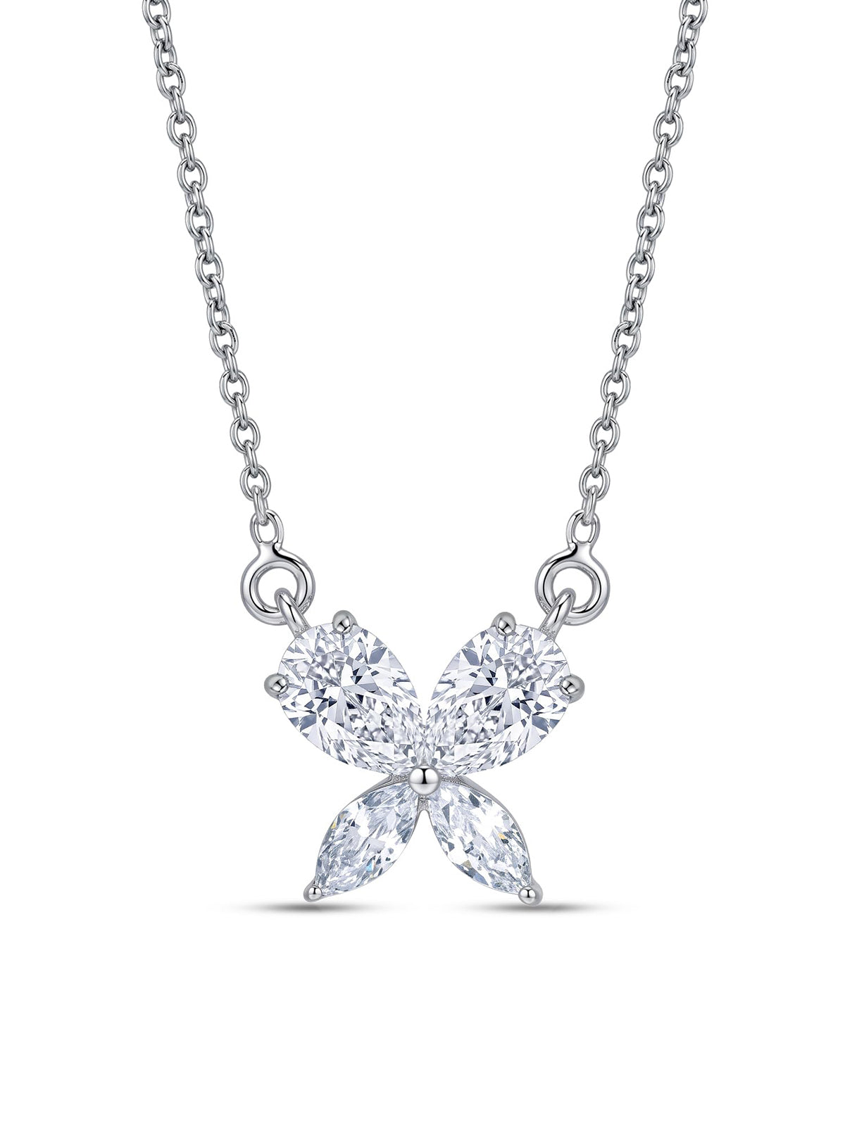 CZ Butterfly Pendant Women’s Necklace