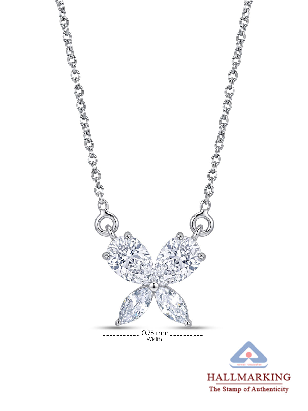 CZ Butterfly Pendant Women’s Necklace