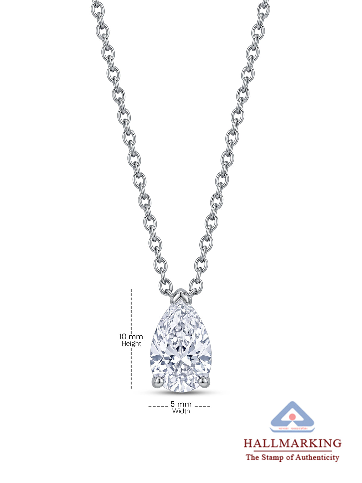 Teardrop CZ Pendant Women’s Necklace