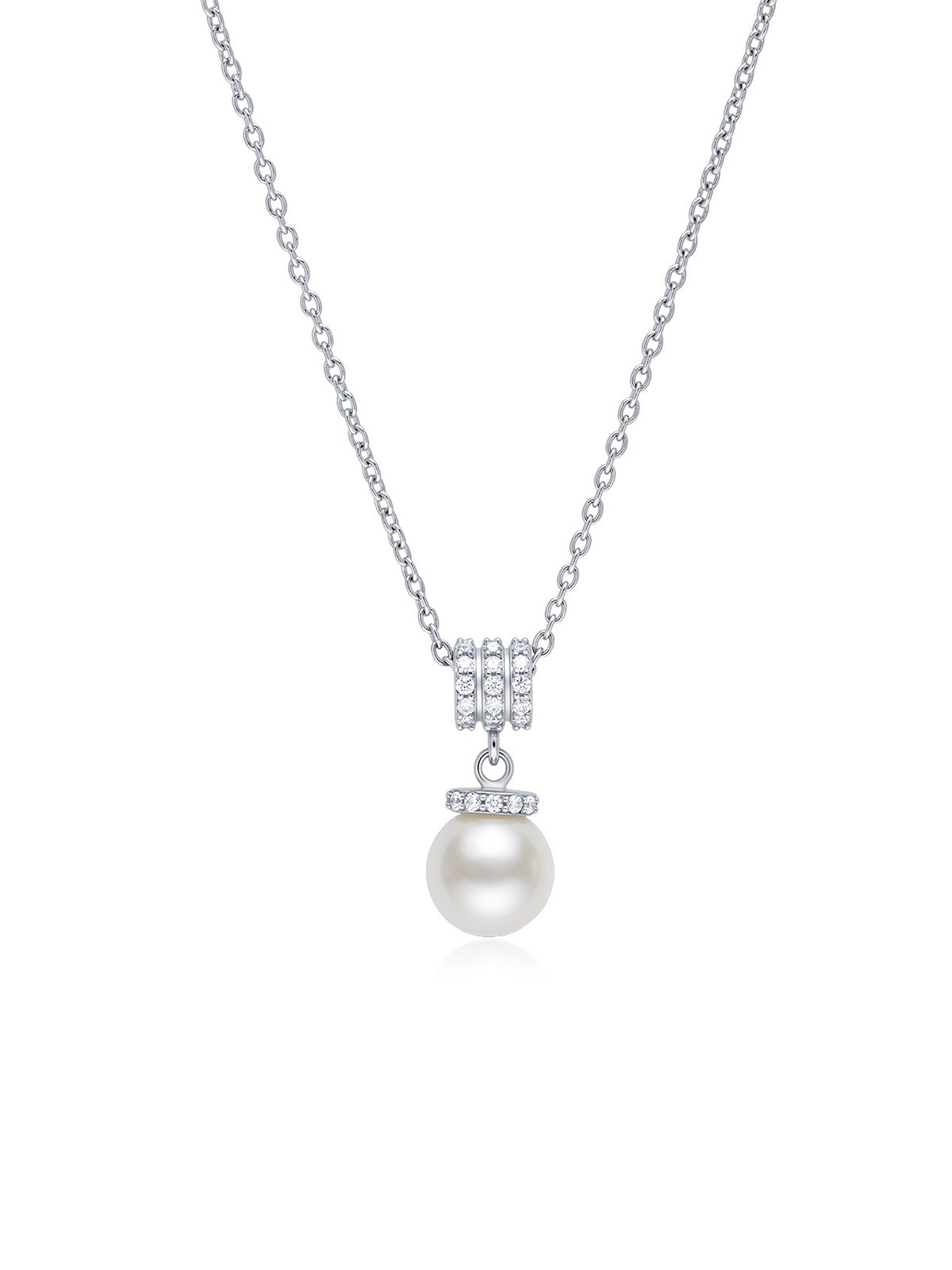 Pearl Halo Pendant Necklace for Women