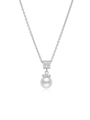 Pearl Halo Pendant Necklace for Women