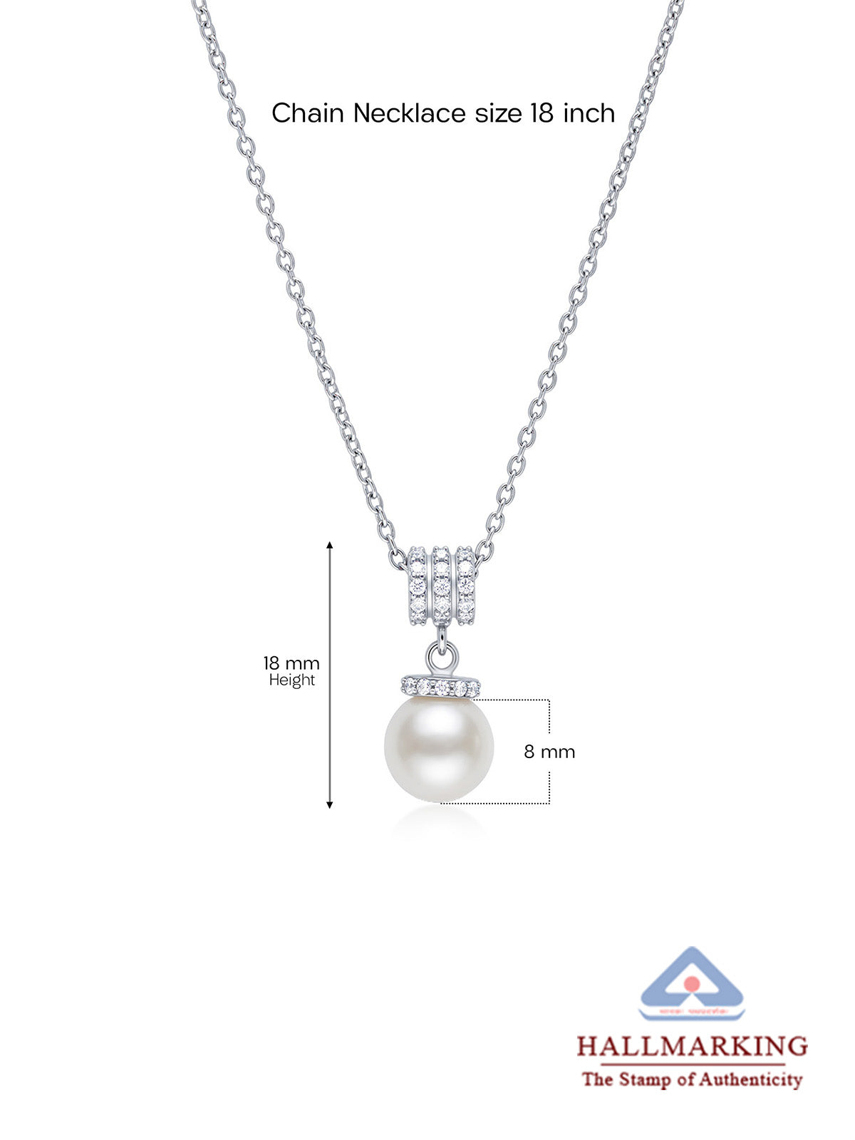 Pearl Halo Pendant Necklace for Women
