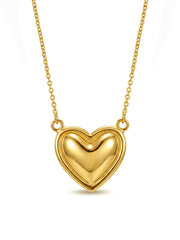 Golden Embrace Heart Pendant Necklace