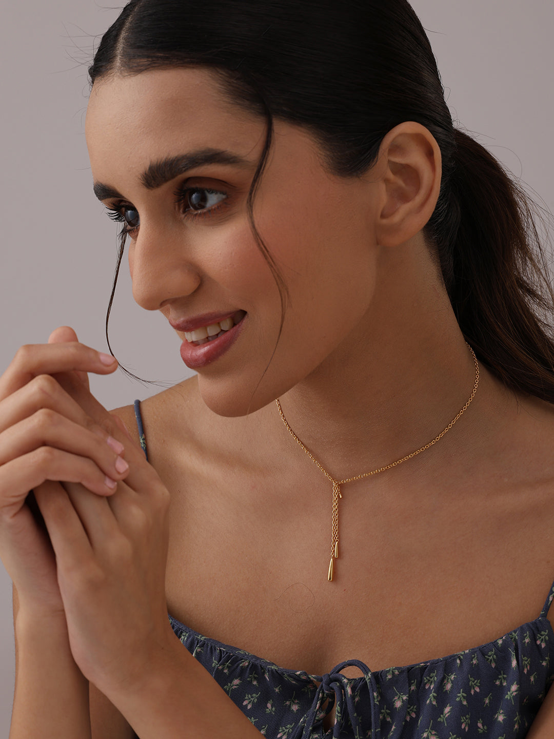 Golden Drops of Jupiter Pendant Necklace