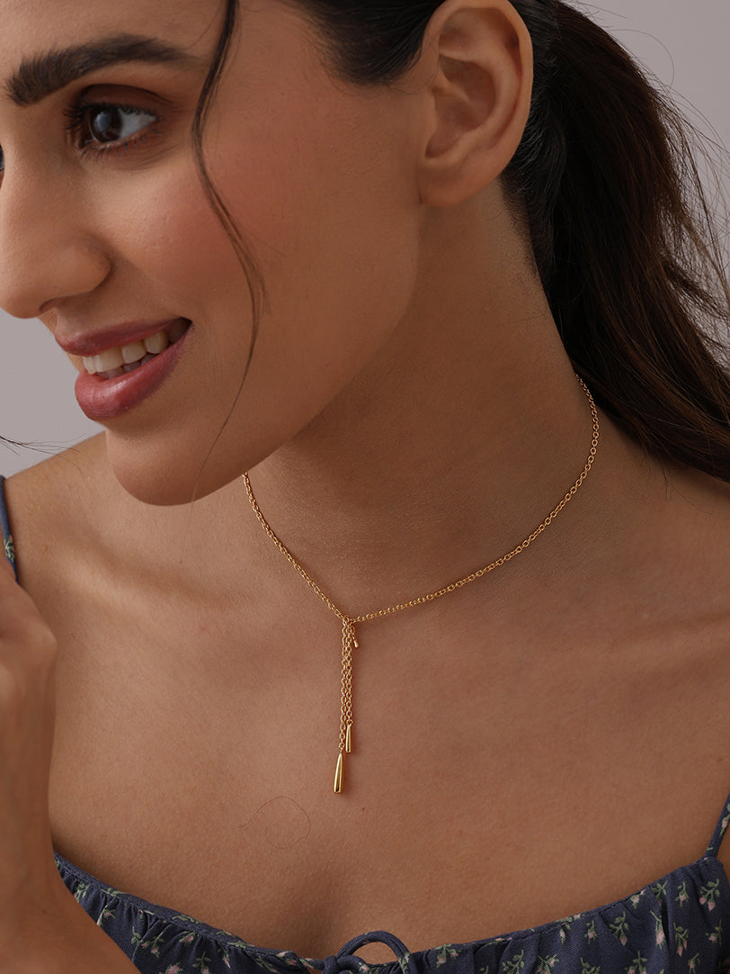 Golden Drops of Jupiter Pendant Necklace