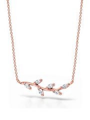 Rose Gold Whisper Leaf Vine Necklace
